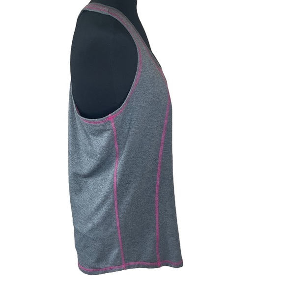 90 Degree Ladies Racerback Activewear Tank Top Gray Pink Size L - Picture 4 of 9